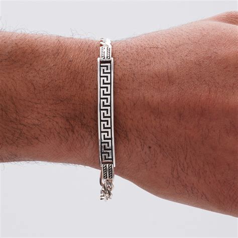 versace mens bracelet silver|silver Versace bracelet men.